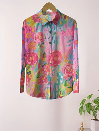 Trendy Crushed Flower Printed Blouse