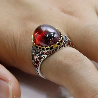 Luxury Festival Party Red Zircon Ring