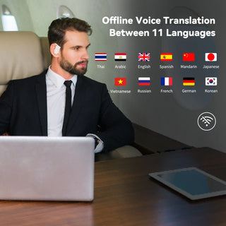 Wooask M9 Translator Earbuds,Two-Way Real Time Voice Translation Headphones,144 Languages with 11 Offline Packs,98% Accuracy
