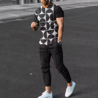 Men's 3D Print Streetwear Sweatpants Set