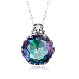 Aquamarine Vintage Gemstone Birthstone Pendant
