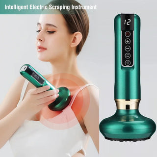 Electric Magnetic Cupping Massager Household Vacuum Negative Pressure with Heating Function for Meridian Dredging & Body Massage