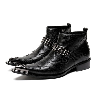 Elegant Genuine Leather Luxury Ankle Boots