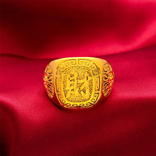 Men's Classic AU999 24K Gold Ring