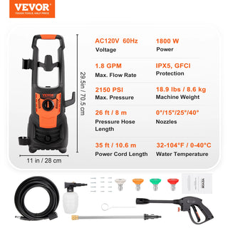 Electric Quick Connect Nozzles Power Washer