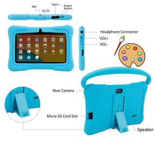 Kids Tablet Android 12 Tablet 7 Inch Tablet Wifi Children 2+32GB 3000mAh Educational Learning Toys Children Boys Girls Gifts