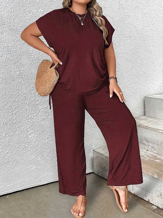 Clothing Female Casual Set 5xl Summer Suit Soft Tshirt and Pant Sets Plus Size 2 Piece Sets Women Outfit Wholesale Dropshipping