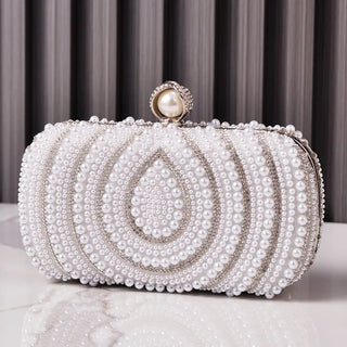 Luxury Pearl Beaded Evening Party Clutch Bag - Epictzar Intl.
