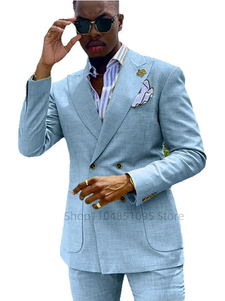 Double Breasted 2 Pcs Blazers Suits