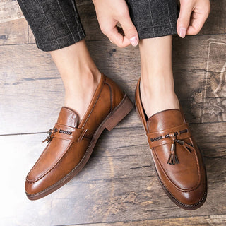 Pointed Casual Fringed Slip-on Shoes