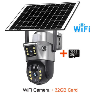 Solar Dual Lenses Outdoor Security Camera