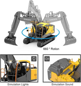 Children's RC Excavator Alloy Crawler Digger
