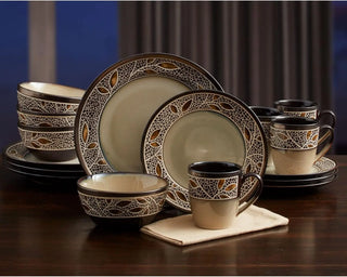 Alexandria Dinnerware Set (16 Piece),Tan