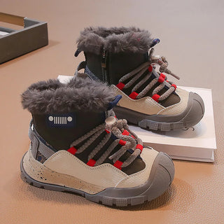 Winter Snow Boots For Children Faux Fur Thick Warm Kid's Plush Boots 2025 Trend Fashion Teenager Girl's Snow Boots Cotton Shoes