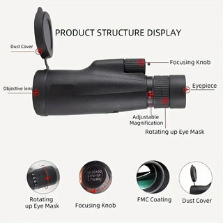 High Power 30x52 Long Range Monocular