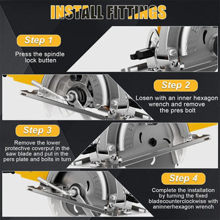 EGOD 5 Inch Brushless Electric Circular Saw Lithium Battery Powered Handheld Miter Saw Power Tools For Dewalt 20V Battery Pin