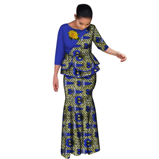 Traditional Wedding Party 2Pcs Maxi Skirt Set
