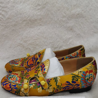 Embroider Leather Business Party Casual Loafer