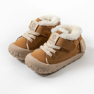 Faux Fur Winter Boots For Children Cute Cartoon Kid's Plush Boots Ergonomics Toddler Warm Boots For Boys Girls Fashion Snow Boot