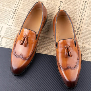Genuine Cowhide Handmade Businessmen Loafers