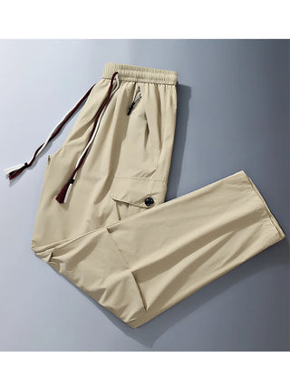 Multi-Pockets Ice Silk Cooling Pants