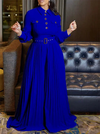 Office Lady Button Fashion Maxi Jumpsuit