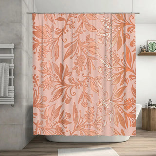 Luxury Waterproof Floral Shower Curtain