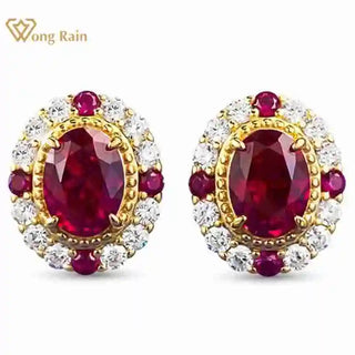 Diamond Gemstone Vintage Ear Studs Earrings