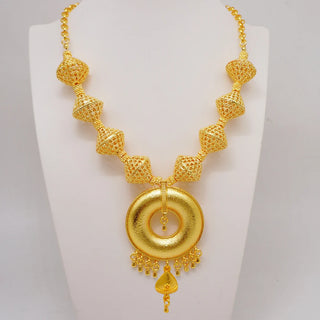 Luxury Gold Beaded Necklace Set