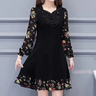 Elegant Embroidery Vintage Long Sleeve Dress - Epictzar Intl.