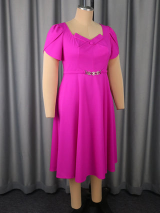 Office Wear Waist Buckle Dress