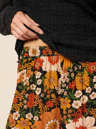 All-Season Floral Wide-Leg Pants