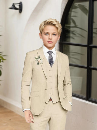 Wedding Activities Linen Tuxedo 3Pcs Suits