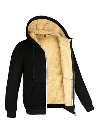 Lambswool Warm Sports Fleece Hooded Jacket