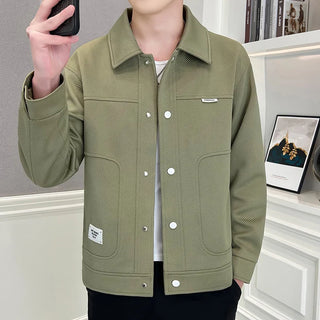2025 High-quality Fashion Handsome Spring New Men's Lapel Fashion All Korean Version of Casual Men's Coat Jacket Handsome Coat