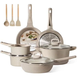 Carote Non Stick Pots and Pans, Nonstick Cookware Set, 12Pcs Induction Kitchens Set