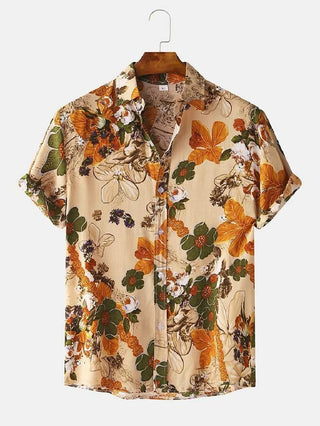 Men's Retro Printed Pattern Shirt
