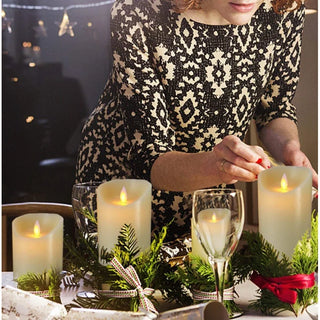 Flameless Flickering LED Candles Light Flameless Candles Battery Powered Candles for Wedding Decor Birthday Party Supplies Warm