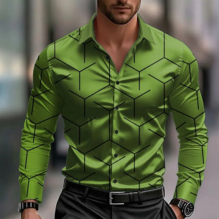 Men's Business Casual Long Sleeved Shirt