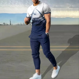 Men's Sports Short Sleeve Set