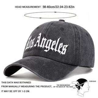 Unisex LOS ANGELES Personality Embroidery Wash Baseball Caps Spring Autumn Outdoor Adjustable Casual Hats Sunscreen Hat Cap