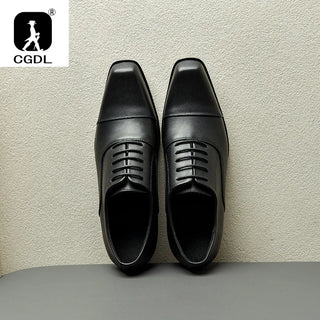 Business Men Square Toe Leather Shoes