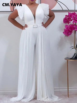Elegant Pleated High Waist Jumpsuit - Epictzar Intl.