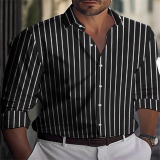 Men's Stylish Striped Loose Shirt
