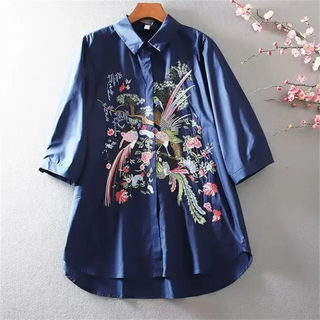 Vintage Loose Embroidery Chic Blouse