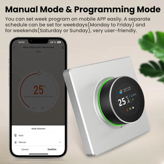 MIUCDA Tuya WiFi Knob Thermostat Smart Temperature Controller Electric Heating Water Gas Boiler Works With Alexa Google Home