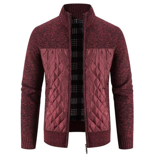 Autumn Winter New Men's Jacket Slim Fit Stand Collar Zipper Jacket Men Solid Thick Warm Jacket Men Sweater