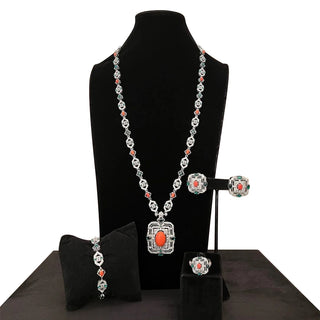 Missvikki Luxury Long Drop Necklace Earrings Jewelry Sets Super CZ for Noble Women Bridal Wedding Gorgeous Sparkling Best Gift