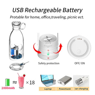 Portable Wireless Rechargeable Juicer Blender