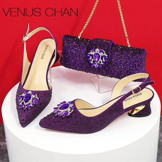 Mature Ladies Shoes Matching Bag Set